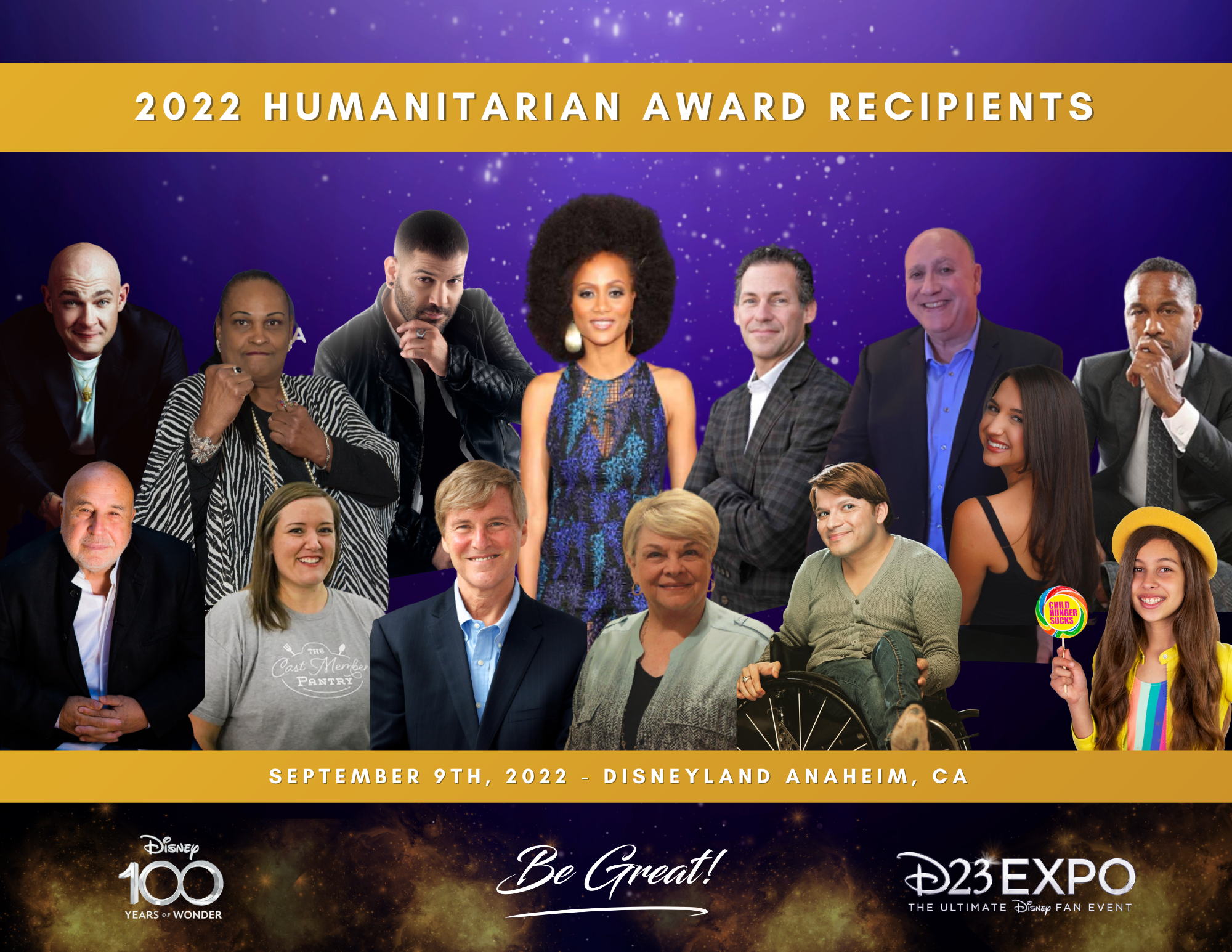 2022 Be Great! Humanitarian Awards During Disney100